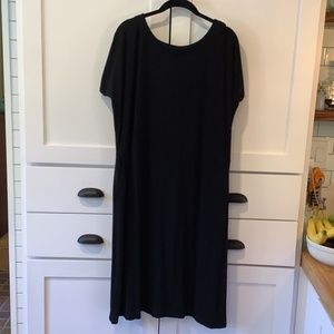 J Jill Tall Large Wearever Black Rayon Dress